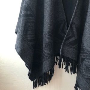 Dark Grey Tribal Print Kimono